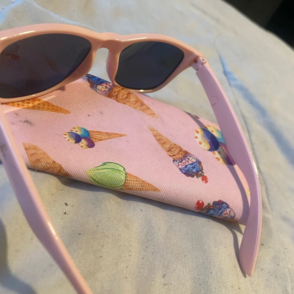 Bride Tribe Pink Sunglasses with Ice Cream Case -